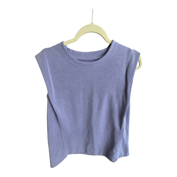 Athleta Seasoft Activewear Tank Top M Lavender Silky Soft Sweatshirt Stylish - Picture 1 of 9